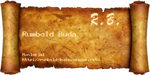Rumbold Buda névjegykártya